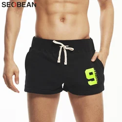 Seobean Mens Casual Shorts Cotton Fitness Sweatpants Short Summer Jogger Shorts Men Homewear Hot Gym Shorts