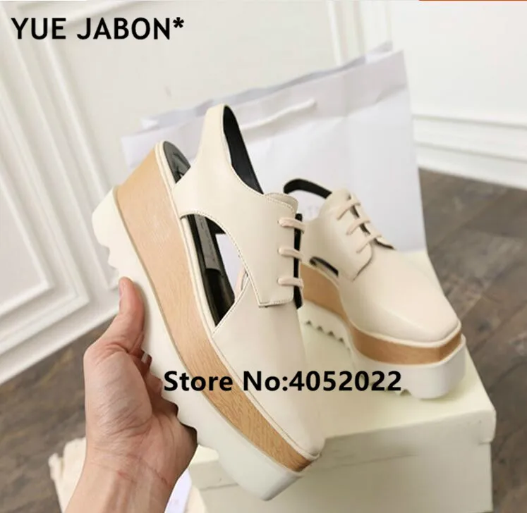 YUE JABON Metallic Platform Sandals Summer Shoes Women Sapato Star Open Toe Buckle leather Sandalias Wedges Casual Zapato Mujer