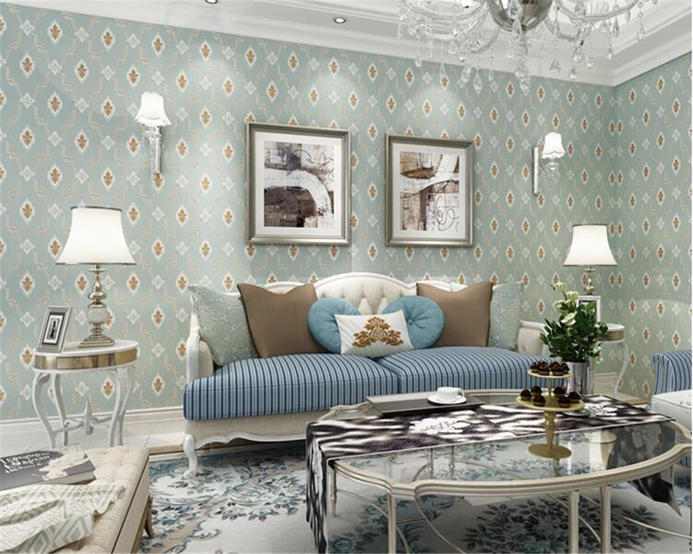 

beibehang papel de parede Luxurious European Hot Stamping Nonwovens Wallpapers Living Room Bedroom Ventures Aisle Background