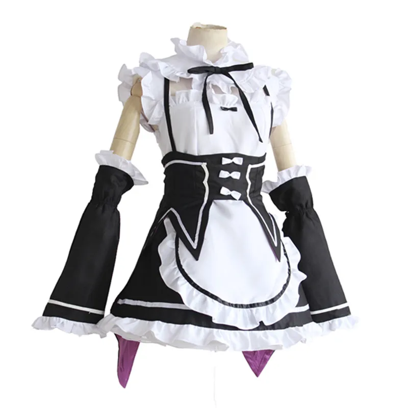 Anime Re:ZERO -Starting Life in Another World- Cosplay Costumes Ram Rem Cosplay Costume Maid Halloween Carnival Party Women