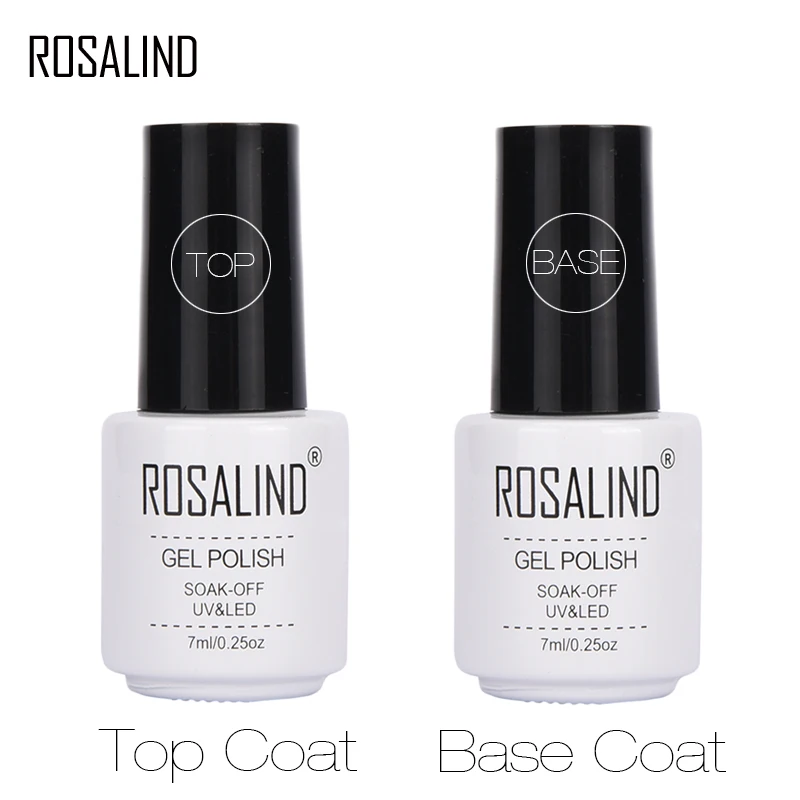 ROSALIND 7ml Basis Top Gel Für Nägel Primer Gel lak Nagellack Set Semi Permanent Nagel Foundation UV LED gel Lack Keine wischen