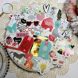 KSCRAFT 44 pcs ANDIAMO insieme Autoadesivi di Carta per il FAI DA TE Scrapbooking/album di foto Della Decorazione Fabbricazione Della Carta Artigianato