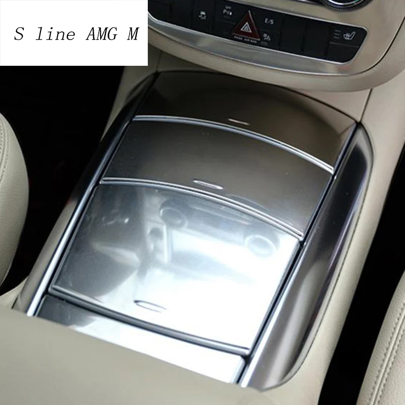 

Car styling Center Console storage box Water Cup Holder Panel Cover Sticker Trim for Mercedes Benz R Class W251 R300 320 350 400