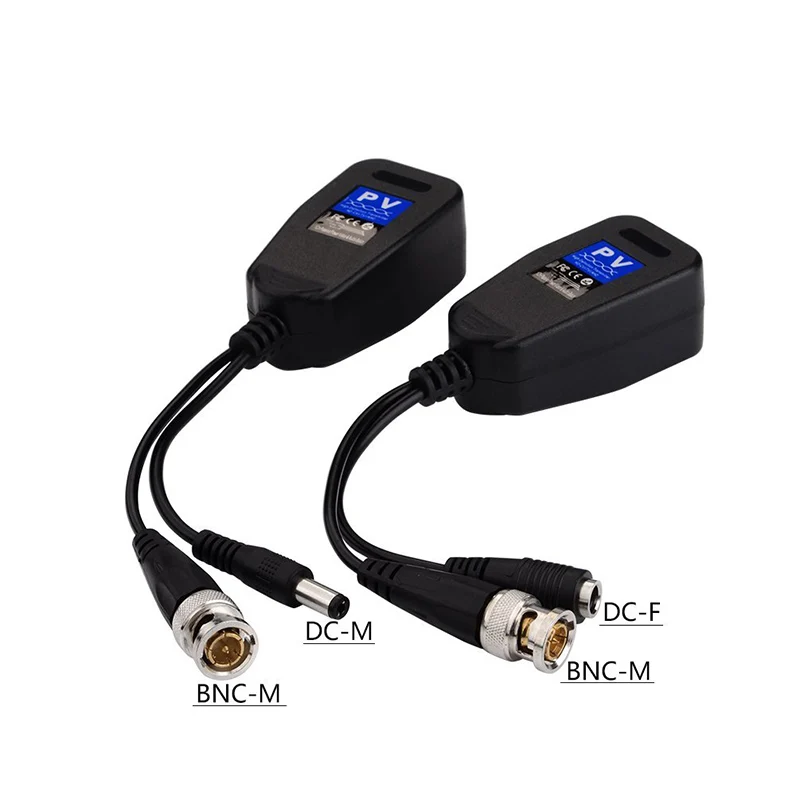 5 пар 8MP CCTV Coax BNC Video Audio Balun Transfer to CAT5e RJ45 4K Video Audio DC разъем питания для камеры видеонаблюдения 2MP 5MP 8MP