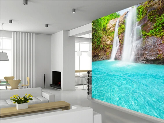 

Custom landscape wallpaper. Waterfall murals for living room bedroom kitchen wall background wall waterproof PVC wallpaper