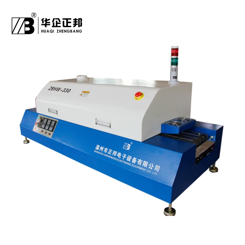 ZBHW-330 Infrared Reflow Oven SMT Desktop Lead Free Reflow Soldering Oven Hot Air Heating Reflow Soldering Machine 3 Zones