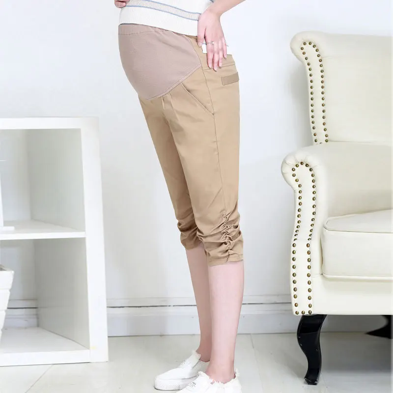 Maternity Clothes High Waist Belly Extender Pants Trousers Summer Skinny Pregnant Women Premama Belly Pants Pregnancy Clothing