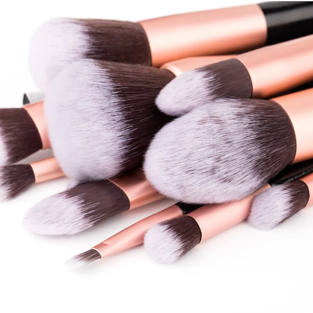 RANCAI 16pcs Makeup Brushes Set High Quality Foundation Powder Eyeshadow Blending contour Soft Brush Cosmetic Beauty Tools