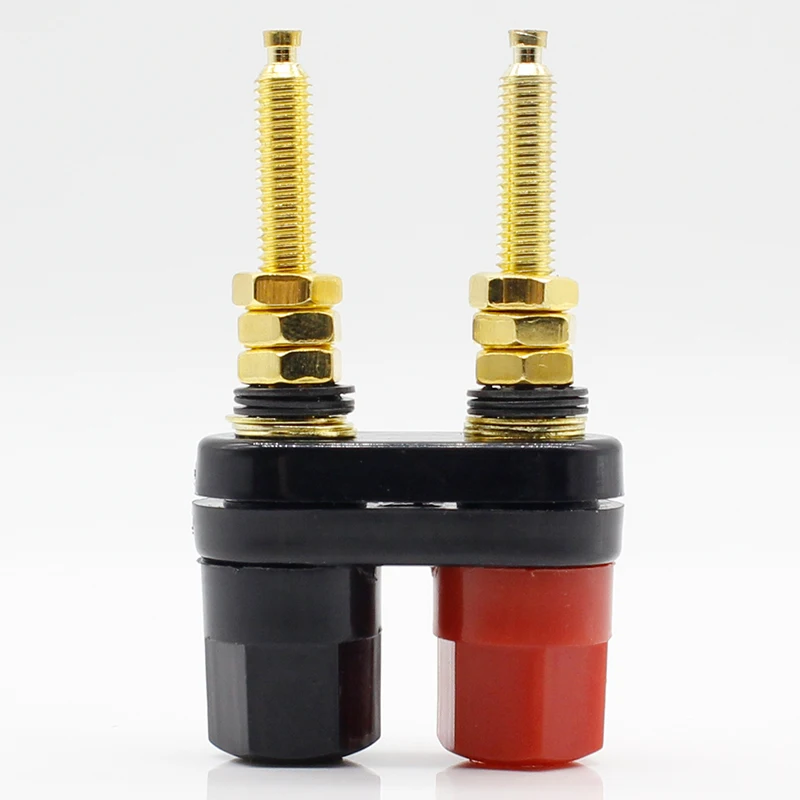 1pcs Gold Plated Banana Plug Connector Speaker Amplifier Extended Terminal Binding Post