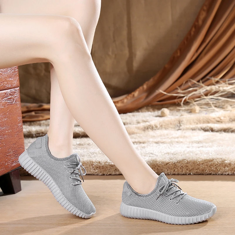 Women Casual Shoes Summer 2020 White Mesh Candy Colors Flats Shoes Woman Fashion Breathable Soft Women Sneakers