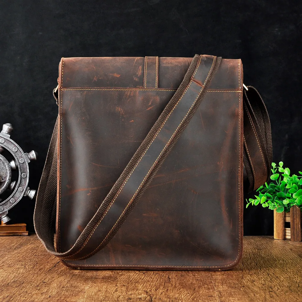 Original Leather Fashion Casual Mochila Shoulder Tablets Pad Book Bag Male Designer Messenger Crossbody Satchel Bag For Men 5867