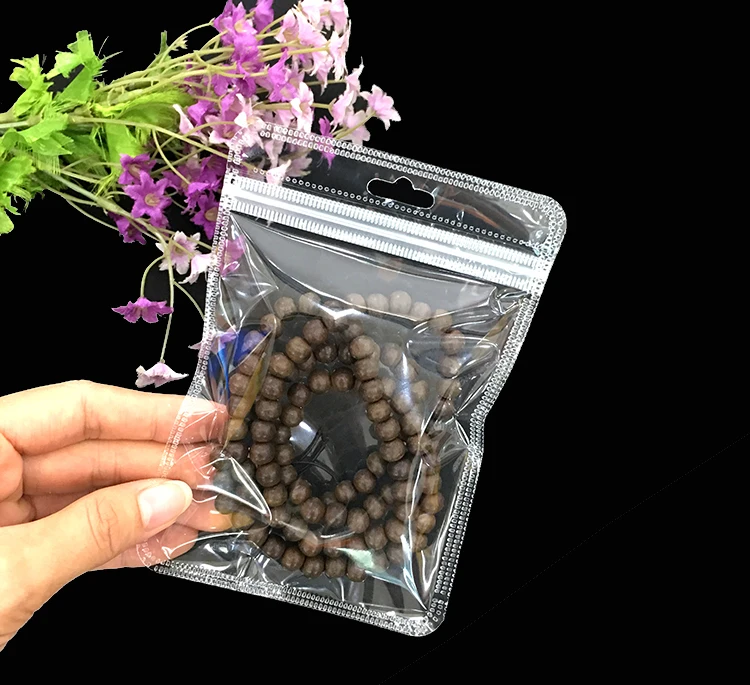 

DHL 2000Pcs/Lot Plastic Clear Zip Lock Small Bag Transparent Poly Self Seal Grocery Package ZipLock Storage Bags With Hang Hole