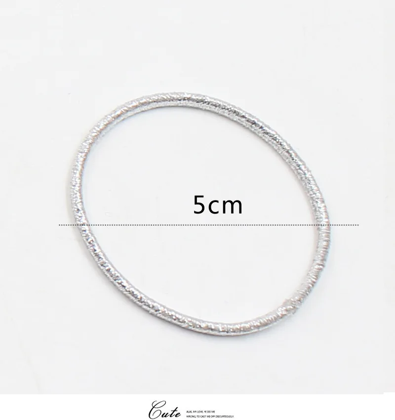 Aikelina Free Shipping 20pcs/lot 0.25cm Gold and silver shiny hair circle Colored Child Hair Bands Girl Women Hair Accessories