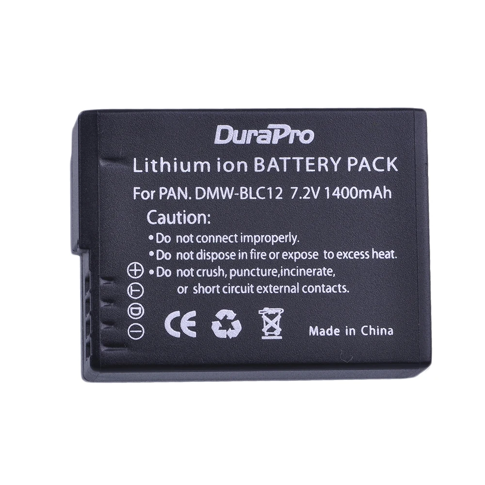 DuraPro 1400mAh DMW-BLC12 Bateria DMW-BLC12E BLC12 Bateria do Panasonic Lumix DMC-FZ200,FZ300,FZ1000,FZ2500,G5,G6,G7,GX8,G85