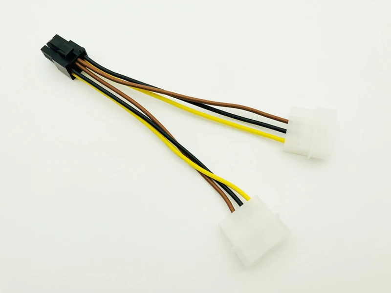 คุณภาพสูง 2 x Molex PCI-E อะแดปเตอร์ 4Pin 4 Pin 6 6Pin กราฟิกการ์ด Converter Cable สำหรับ Bitcoin Miner Mining