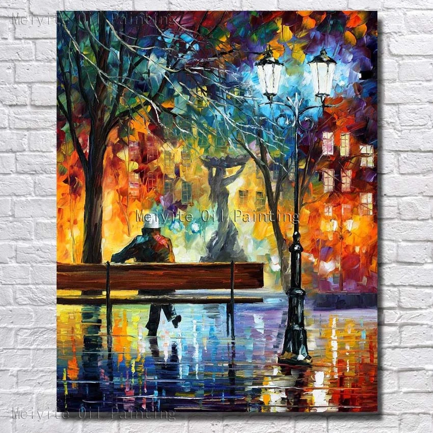 Modern Hot Sell Palette Knife Modern Scenery Wall Panels Canvas Oil Painting Wall Art Living Room Wall Decoration Pictures