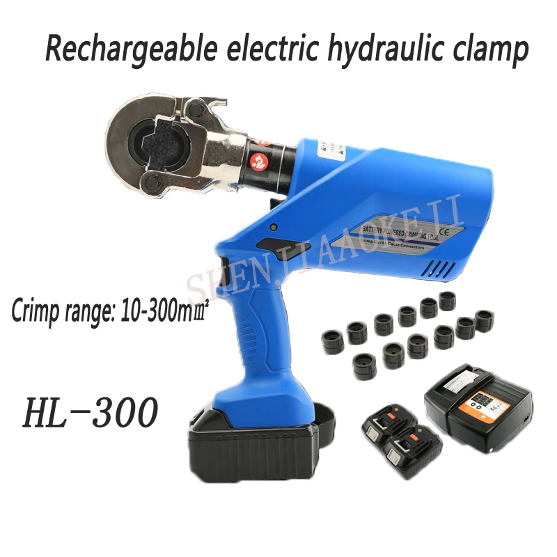 

1PC HL-300 Rechargeable Hydraulic Pliers/Electric Hydraulic Crimping Tools/Battery Powered Wire Crimpers 10-300mm2