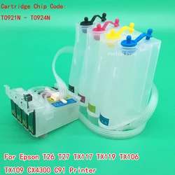 92N T0921N-T0924N Empty CISS Ink System With ARC Chip For Epson T26 T27 TX117 TX119 TX106 TX109 CX4300 C91 Printer