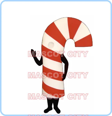 mascot Christmas candy cane mascot costume for adult to wear for sale cartoon holiday food theme carnival dress 2594