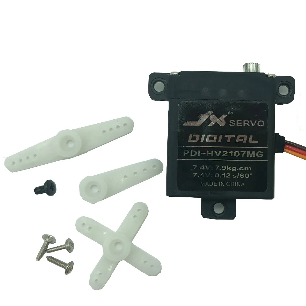 

PDI-HV2107MG JX 7.9kg 7.4V Metal Gear Digital flat Wing Servo plastic case for RC Glider KingMax KM2108MDHV DS239HV