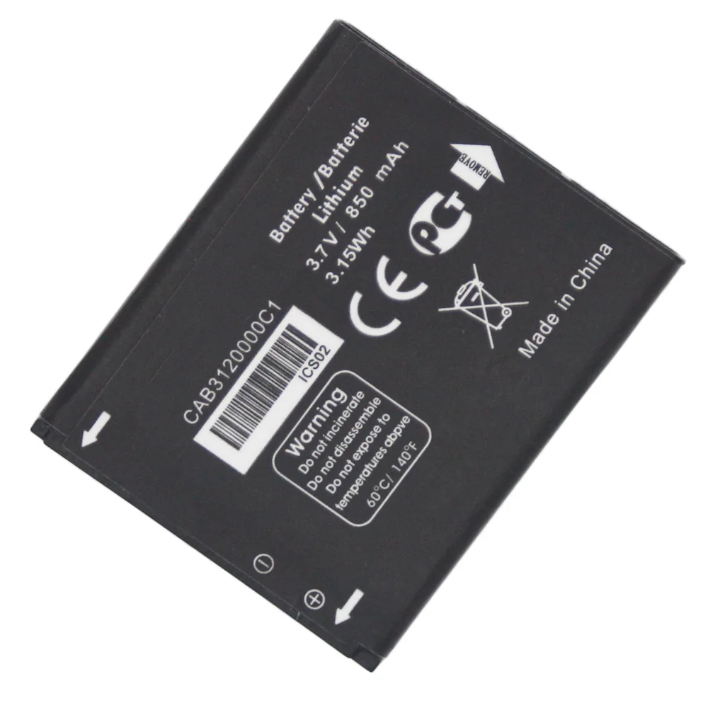 

ISUNOO 10 шт./лот 850 мАч литиевая запасная батарея для Alcatel CAB3120000C1 One Touch