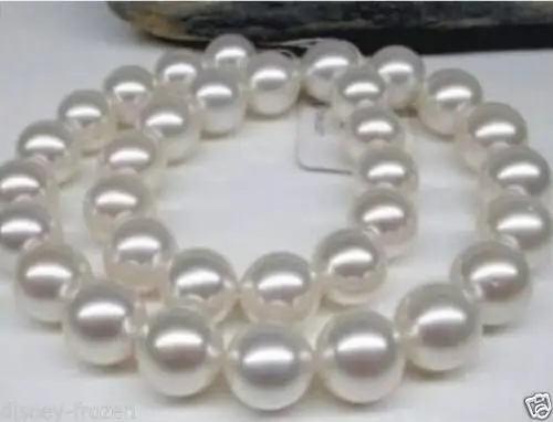 

noble women gift GOLD CLASP HHUGE natural 10-11MM PERFECT ROUND SOUTH SEA WHITE PEARL NECKLACE