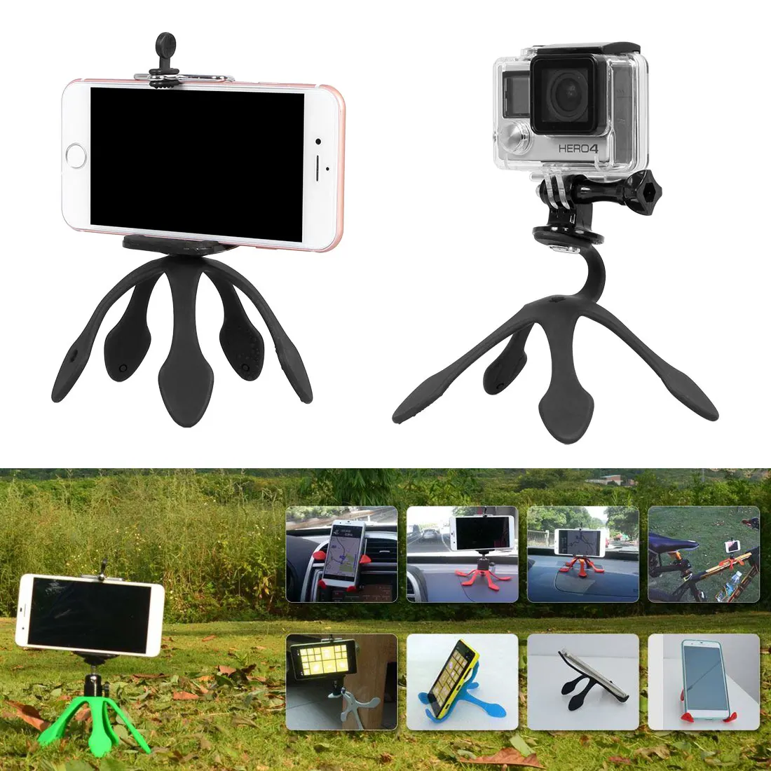 Mini Trípode Flexible de Lujo para iPhone y Cámaras Deportivas - imagen 4