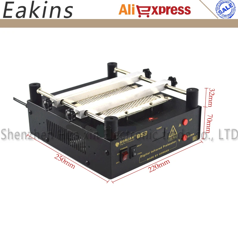 GORDAK 853 High Power ESD BGA Rework Station PCB Preheat And Desoldering IR Preheating Station