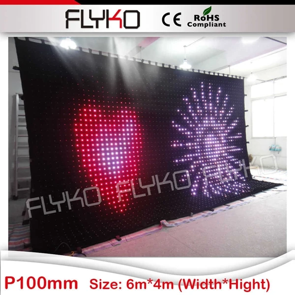 Free shipping p10 4x6m led video wall music studio equipment