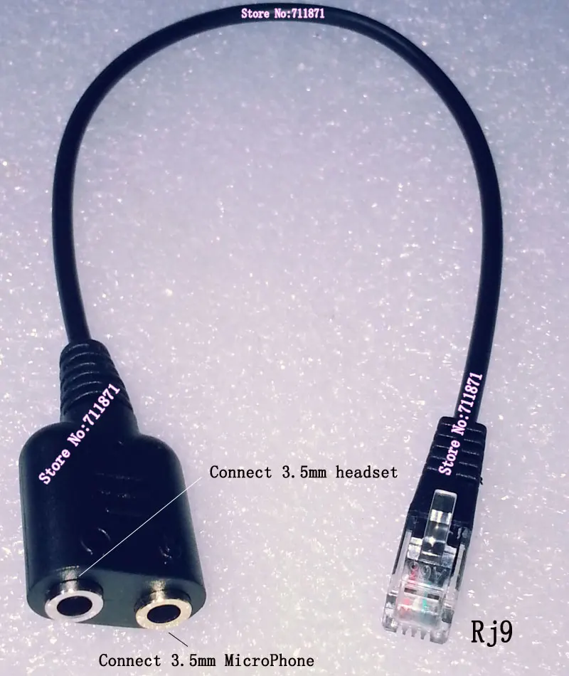Cable de Audio Rj9 3.5 para Operador Telefónico, Cable de Audio para Auriculares Rj9, Micrófono, Línea de Audio Telefónica, Micrófono para Auriculares de 3.5mm, Línea de Audio