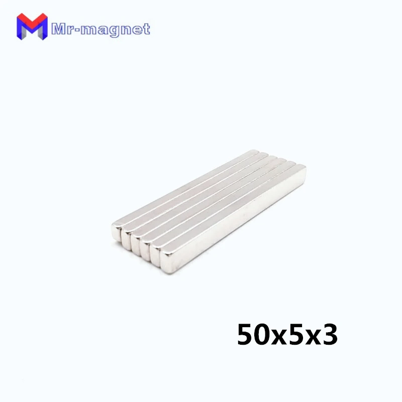 50pcs 50x5x3mm Super strong neo neodymium 50mmx 5mmx 3mm magnet 50x5x3, NdFeB magnet 50*5*3mm magnets 50*5*3