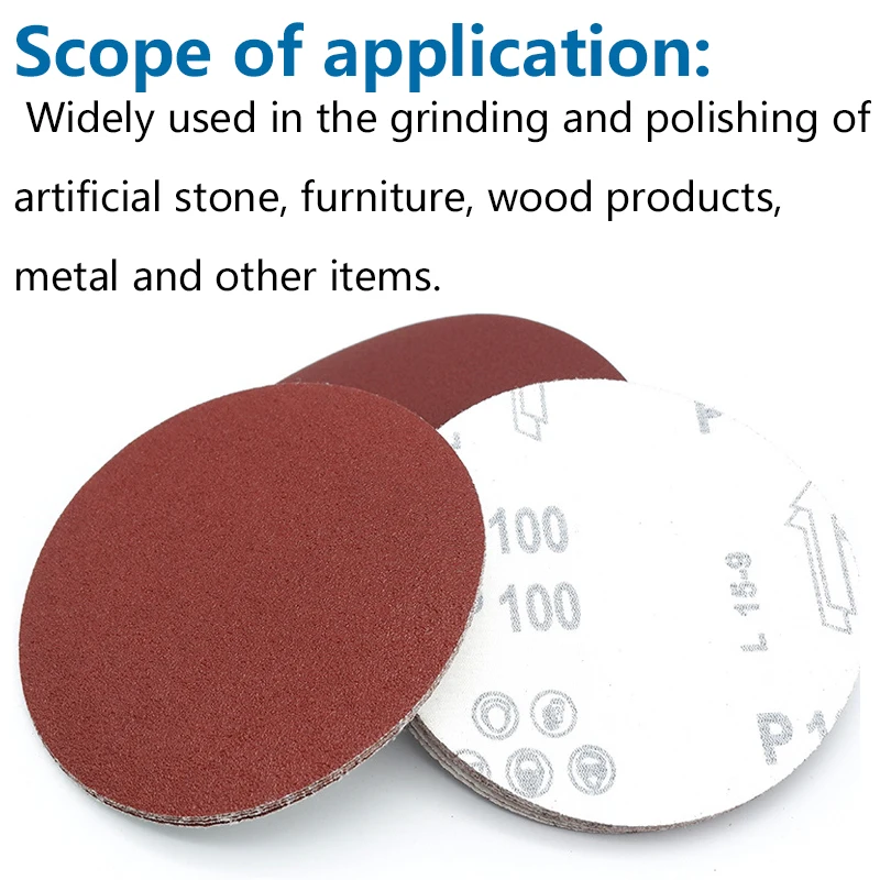 20pcs 4 inch 100mm Round Self Adhesive Sandpaper Disk Sand Sheets Grit 80-1000 Sanding Disc for Sander Grits Abrasive Tools