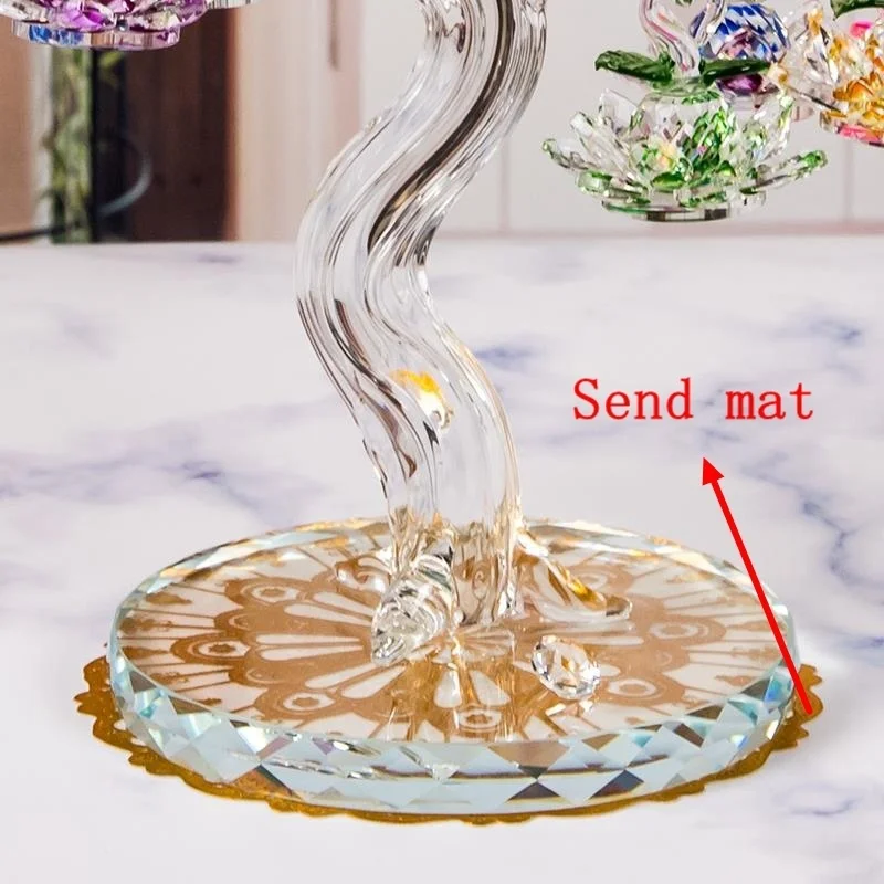 Crystal Diamond Tree Ornaments 12 8 6 Hangs Diamonds Glass Fengshui Crafts Home Decor Figurines Christmas New Year Gift Souvenir