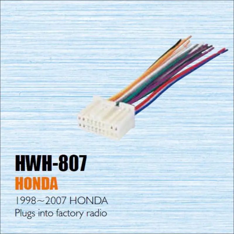 

Car CD/DVD Player Power Wire Cable For Honda 1998-2007 Plug Into Factory Radio / DIN ISO Female