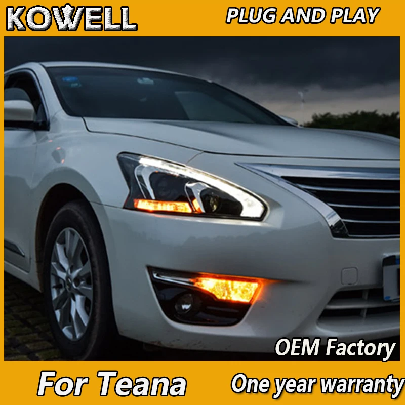 

KOWELL Car Styling for Nissan Teana LED Headlight Altima LED Headlight DRL Lens Double Beam H7 HID Xenon Car Accessories