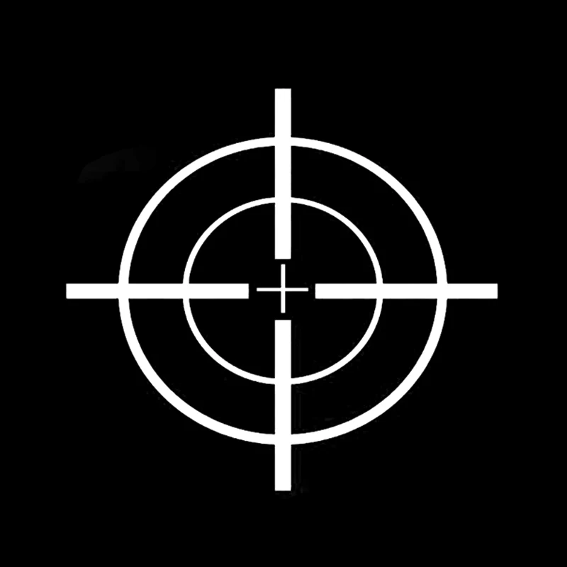 YJZT 12.5*11.7CM Coolest Shooting Target Big Graphic Gun Car Stickers Vinyl High Quality Decoration Accessories C12-0355