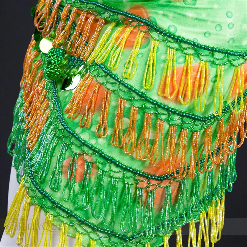 2019 New Style Tribal Belly Dance Clothes Gypsy Costume Accessories Fringe Wrap Egypt Belts Hip Scarf Bellydance Belt 4 Colors