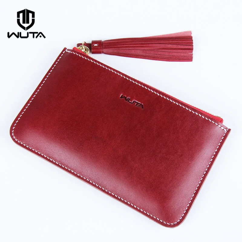 WUTA oryginalny Design damski zamek błyskawiczny sprzęgło skóra akrylowa szablon Handmade pracownik torebka wzór Model dla Diy portfele Purse-WT839