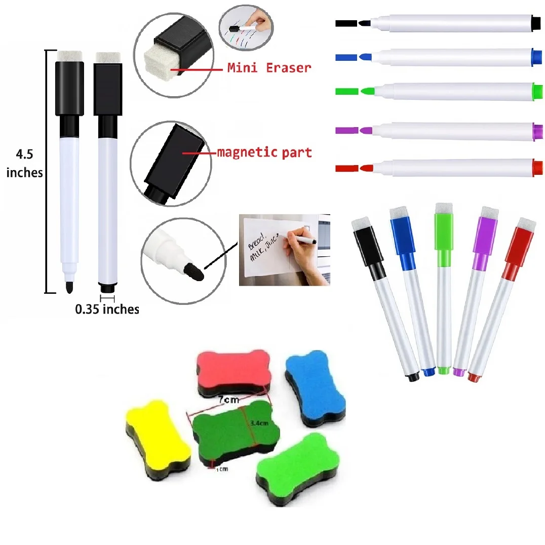 A3 Magnetic Erasable Whiteboard Markers Eraser Fridge Magnet Sticker Organizer Week Planner Reminder Board Notepad Sheet List