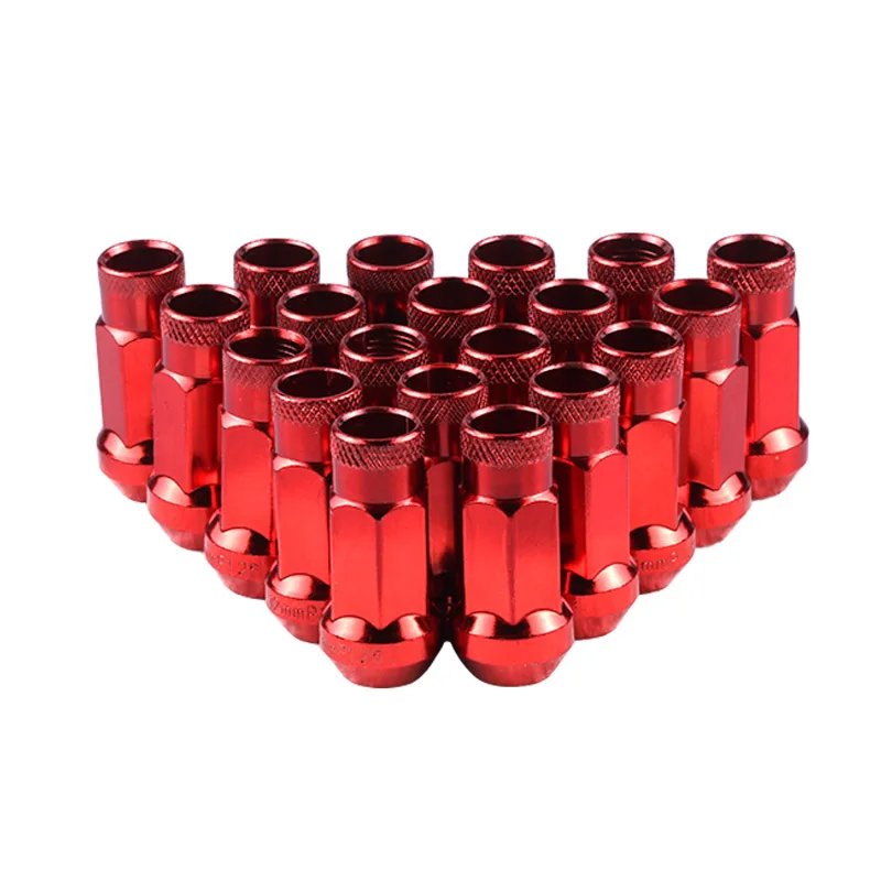 20PCS RACING WHEEL STEEL NUTS EXTENDED WHEELS TUNER LUG NUTS OPEN END