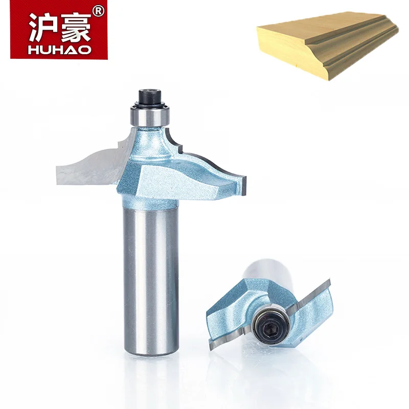 

HUHAO 1pc 1/2" Shank Classical Moulding Edging Router Bits For Wood Tungsten Carbide Woodworking Trimming R chamfering Endmill