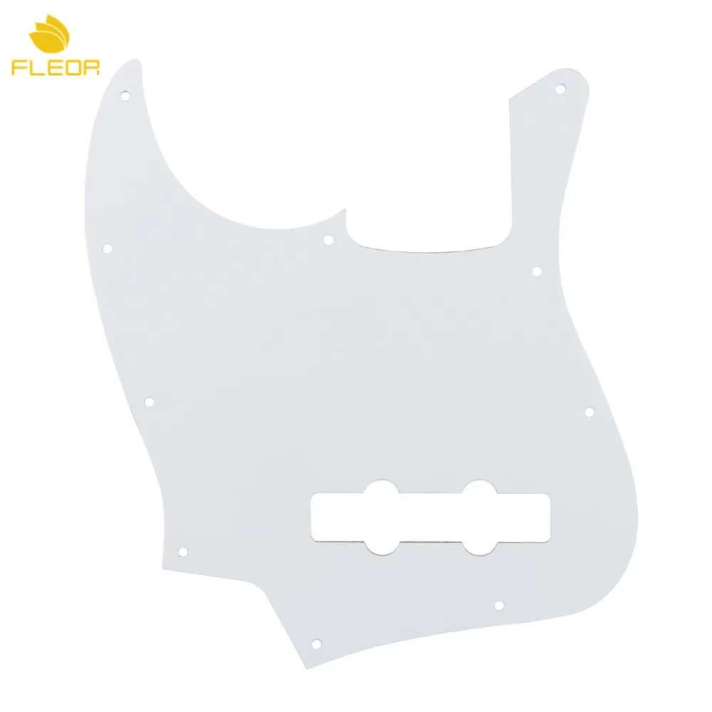 FLEOR Tortoise Shell Bass Pickguard JB Bass Pick Guard Scratch Plate & Screws for US/Mexico Bass 4 String