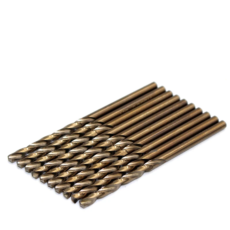 10 Pcs M35 3.1 MM Mata Bor Lurus Betis Tinggi Kecepatan Baja M35 Kobalt Penuh Penggilingan Anti Karat Logam Reamer bor
