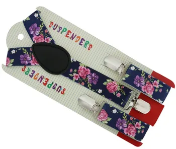 2021 ใหม่แฟชั่นเด็กปรับ Navy Floral พิมพ์ Suspenders สําหรับหญิง