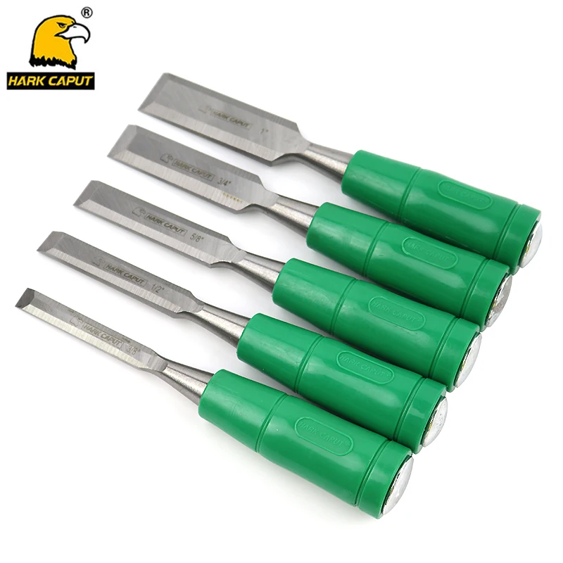 

5pcs/set Wood Carving Chisel Flat Carving Knife 3/8"/1/2"/5/8"/3/4"/1" Tail With Rivets For Carpenter DIY Woodworking Tools