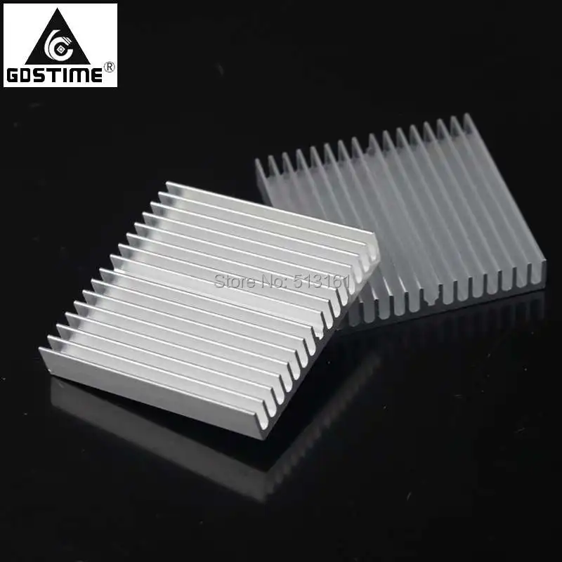 10 шт./лот Gdstime радиатор 60*60*10 мм IC Радиатор алюминий 60x60x10мм охлаждающий плавник