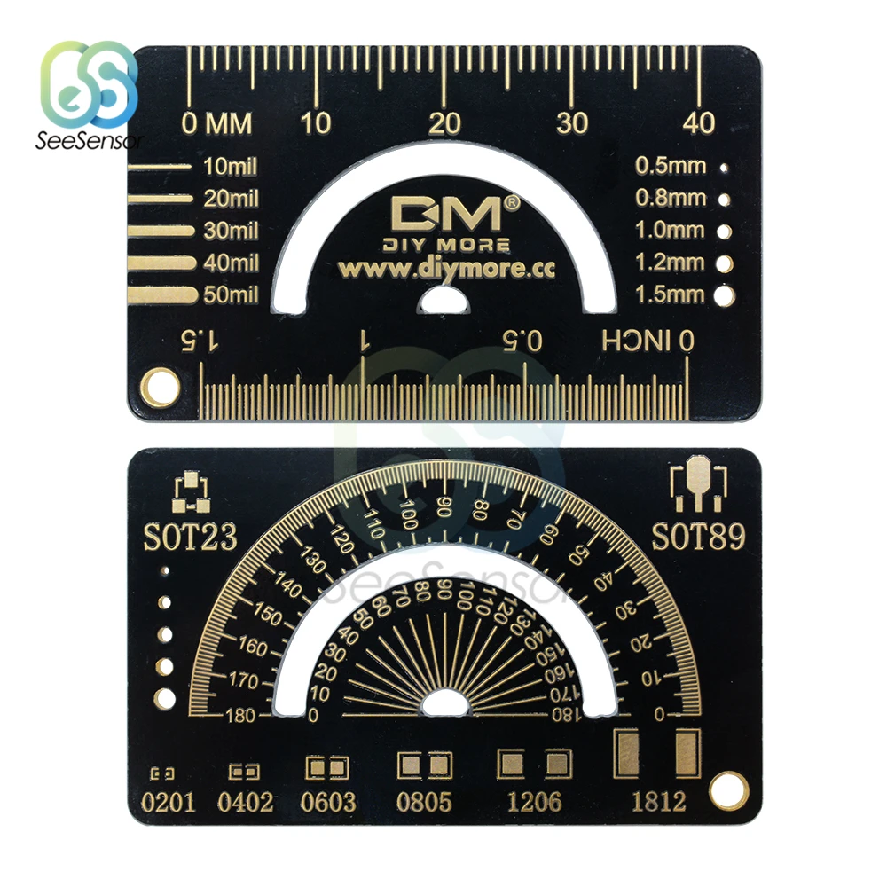 Wielofunkcyjna linijka PCB narzędzie pomiarowe rezystor układ kondensatora IC SMD dioda tranzystor narzędzia elektroniczne 4cm 15cm 20cm 25cm