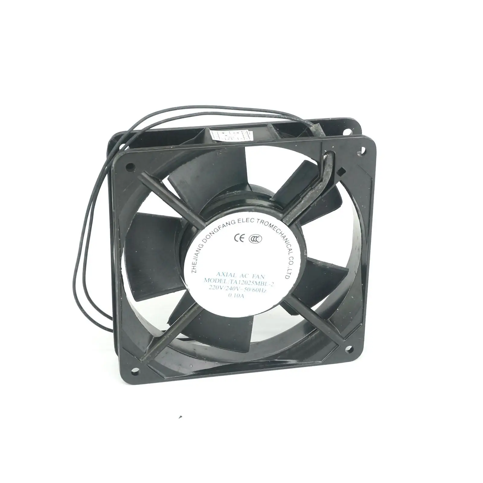 220V Ac 120X120X25 Mm Axiale Radiator Fan 61CFM 2100 Rpm Kogellager Hoge Snelheid