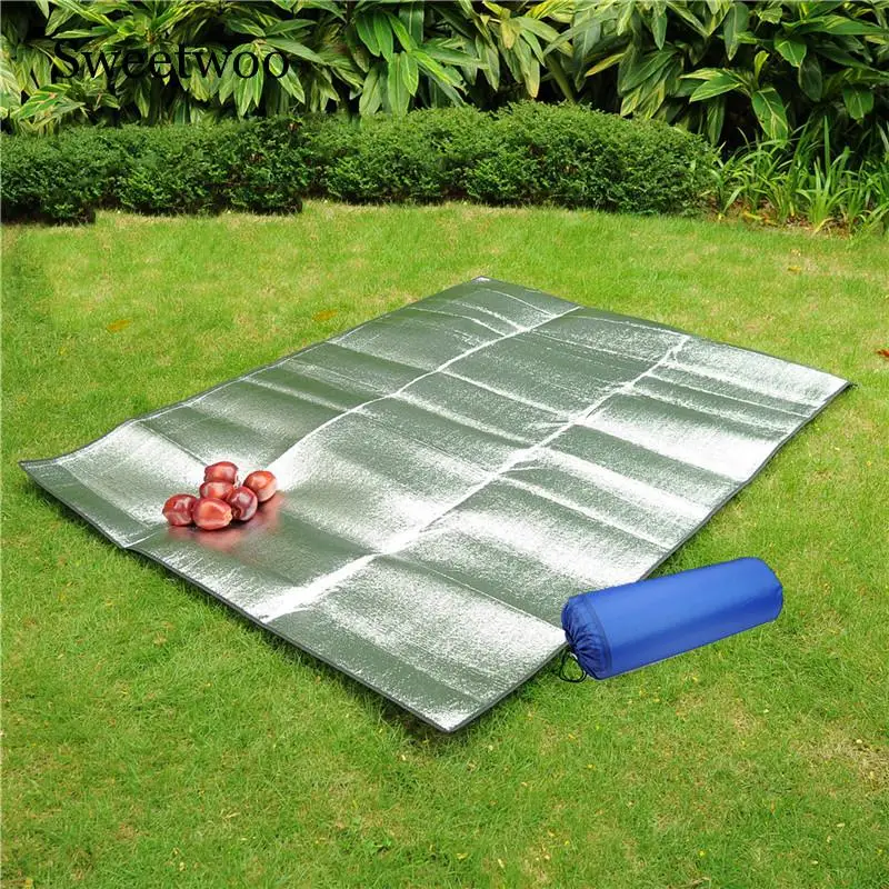 

Outdoor Camping Pad Double-Sided Aluminum Foil Moisture Pads Sponge Body Suitable For Tents Waterproof Double Picnic Mats