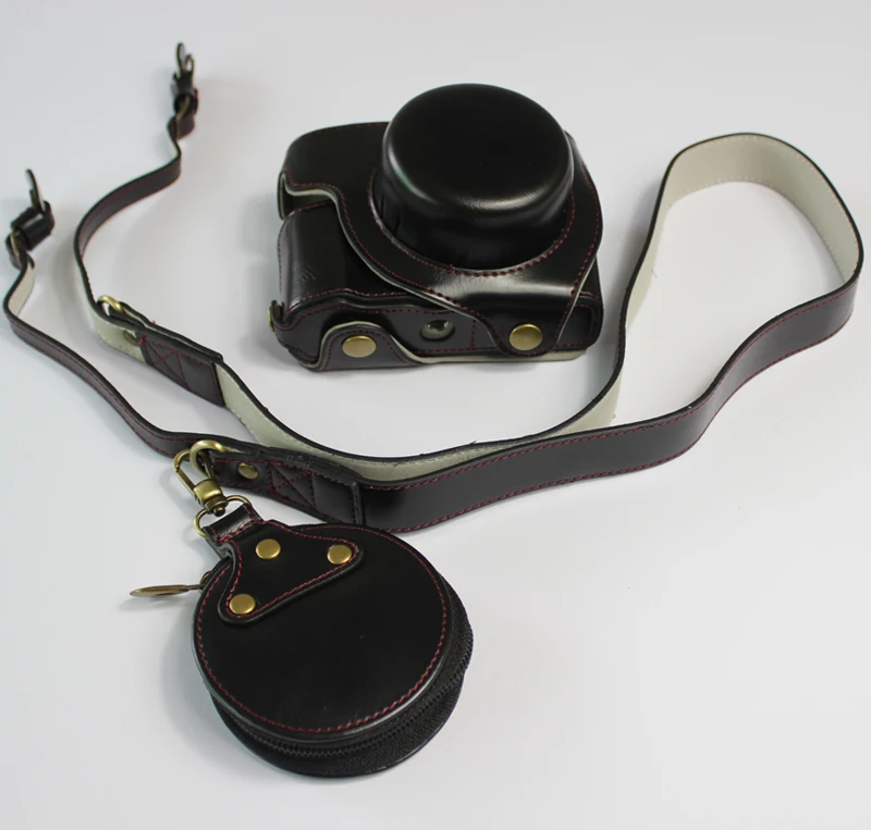 파나소닉 LX100II LUMIX LX100M2 lx100 markII 용 PU 가죽 케이스 카메라 가방 커버 (배터리 오프닝 숄더 스트랩 포함)